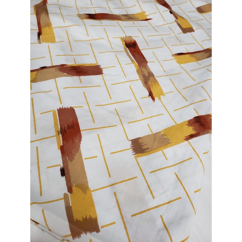 Vintage Cannon Monticello TWIN‎ FLAT SHEET abstract paint strokes 80s 90s fabric